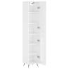 Stylish Highboard High Gloss White - 34.5x34x180 cm