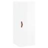 Stylish Highboard High Gloss White - 34.5x34x180 cm