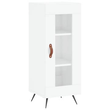 Stylish Highboard High Gloss White - 34.5x34x180 cm