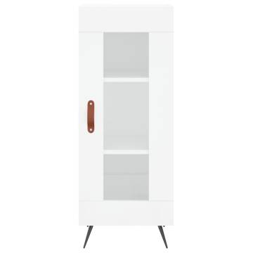 Stylish Highboard High Gloss White - 34.5x34x180 cm