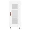 Stylish Highboard High Gloss White - 34.5x34x180 cm