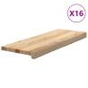 16 pcs Untreated Solid Wood Oak Stair Treads - Natural Look