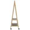 Bamboo Clothes Rack with Shelves & Wheels - Space Saving Storage