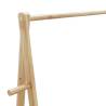 Bamboo Clothes Rack with Shelves & Wheels - Space Saving Storage