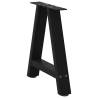 A-Shaped Coffee Table Legs (2 pcs) - Black Steel 50x(42-43) cm