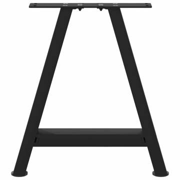 A-Shaped Coffee Table Legs (2 pcs) - Black Steel 50x(42-43) cm