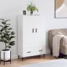 Highboard White 69.5x31x115 cm Engineered Wood Colour white Quantity in Package 1 