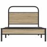 Robust Bed Frame Without Mattress 90x200 cm in Smoked Oak