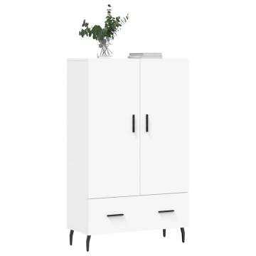 Stylish Highboard White - Modern Engineered Wood Storage