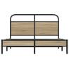 Stylish Bed Frame Without Mattress 120x200 cm - Smoked Oak