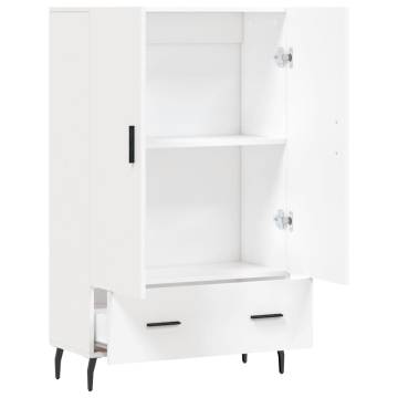 Stylish Highboard White - Modern Engineered Wood Storage