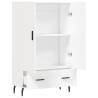 Stylish Highboard White - Modern Engineered Wood Storage