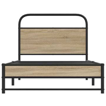 Smoked Oak Bed Frame 100x190 cm | Robust Design | Hipo Market