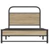 Smoked Oak Bed Frame 100x190 cm | Robust Design | Hipo Market