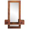 Wall Mirror with Drawers 60x33x90 cm - Solid Wood Acacia