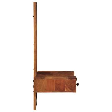 Wall Mirror with Drawers 60x33x90 cm - Solid Wood Acacia