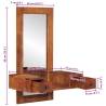 Wall Mirror with Drawers 60x33x90 cm - Solid Wood Acacia