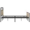 Robust Metal Bed Frame - Smoked Oak 160x200 cm | Hipomarket