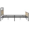 Metal Bed Frame without Mattress in Smoked Oak - King Size