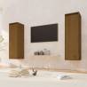 Honey Brown Wall Cabinets - 2 pcs | Solid Pinewood | 30x30x100 cm