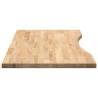 Solid Wood Oak Desk Top 100x50 cm - Untreated & Durable