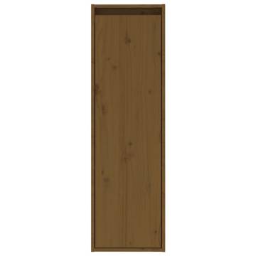 Honey Brown Wall Cabinets - 2 pcs | Solid Pinewood | 30x30x100 cm