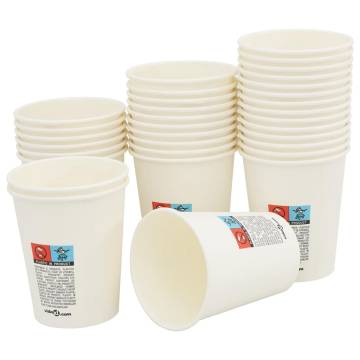 Paper Coffee Cups 1000 pcs 8oz White - Durable & Leak-Proof