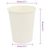 Paper Coffee Cups 1000 pcs 8oz White - Durable & Leak-Proof