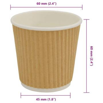 1000 pcs Paper Coffee Cups 4oz - Durable & Leak-Proof