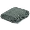 Dark Green Cotton Throw 160x210 cm - Cozy & Stylish