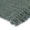 Dark Green Cotton Throw 160x210 cm - Cozy & Stylish