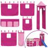 Curtains for Loft Bed with Tower - Pink Polyester | HipoMarket