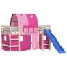 Curtains for Loft Bed with Tunnel - Pink Polyester | HipoMarket