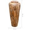 Rustic Solid Teak Wood Decoration Vase | 40x80 cm