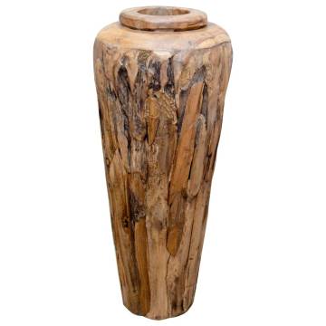 Rustic Solid Teak Wood Decoration Vase | 40x80 cm