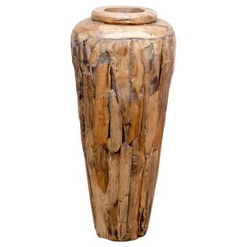 Rustic Solid Teak Wood Decoration Vase | 40x80 cm