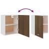 Brown Oak Hanging Cabinet - Space Optimizing Storage 50x31x60 cm