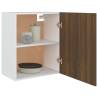 Brown Oak Hanging Cabinet - Space Optimizing Storage 50x31x60 cm