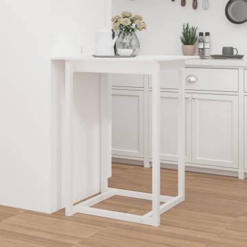 Bar Table White 80x80x110 cm - Solid Wood Pine | Hipo Market