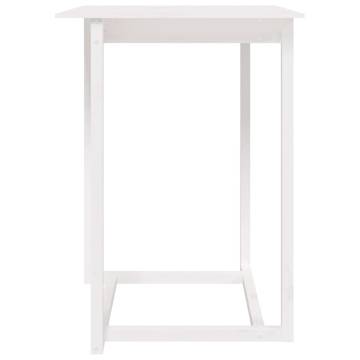 Bar Table White 80x80x110 cm - Solid Wood Pine | Hipo Market