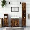  3 Piece Bathroom Cabinet Set Smoked Oak Engineered Wood Colour smoked oak Number of 3 