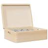  Wooden Box with Lid and Handles 40x30x13 cm Solid Wood Pine Colour natural Size 40 x 30 x 13 cm Quantity in Package 1 Model with lid & handles 