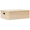 Wooden Box with Lid & Handles - Solid Pine 40x30x13 cm