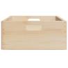 Wooden Box with Handles - Solid Pine Storage 40x30x13 cm