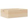 Wooden Box with Handles - Solid Pine Storage 40x30x13 cm