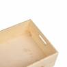 Wooden Box with Handles - Solid Pine Storage 40x30x13 cm