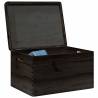  Wooden Box with Lid and Handles Black 40x30x23cm Solid Wood Pine Colour black Size 40 x 30 x 23 cm Quantity in Package 1 Model with lid & handles 