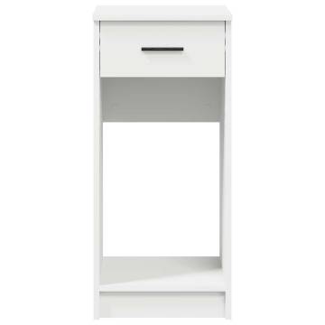 Computer Tower Stand with Drawer - White | HipoMarket UK