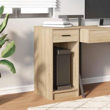 Computer Tower Stand with Drawer - Sonoma Oak | HipoMarket