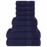  8 Piece Towel Set Navy Blue 360 gsm 100% Cotton Colour navy blue Quantity in Package 1 